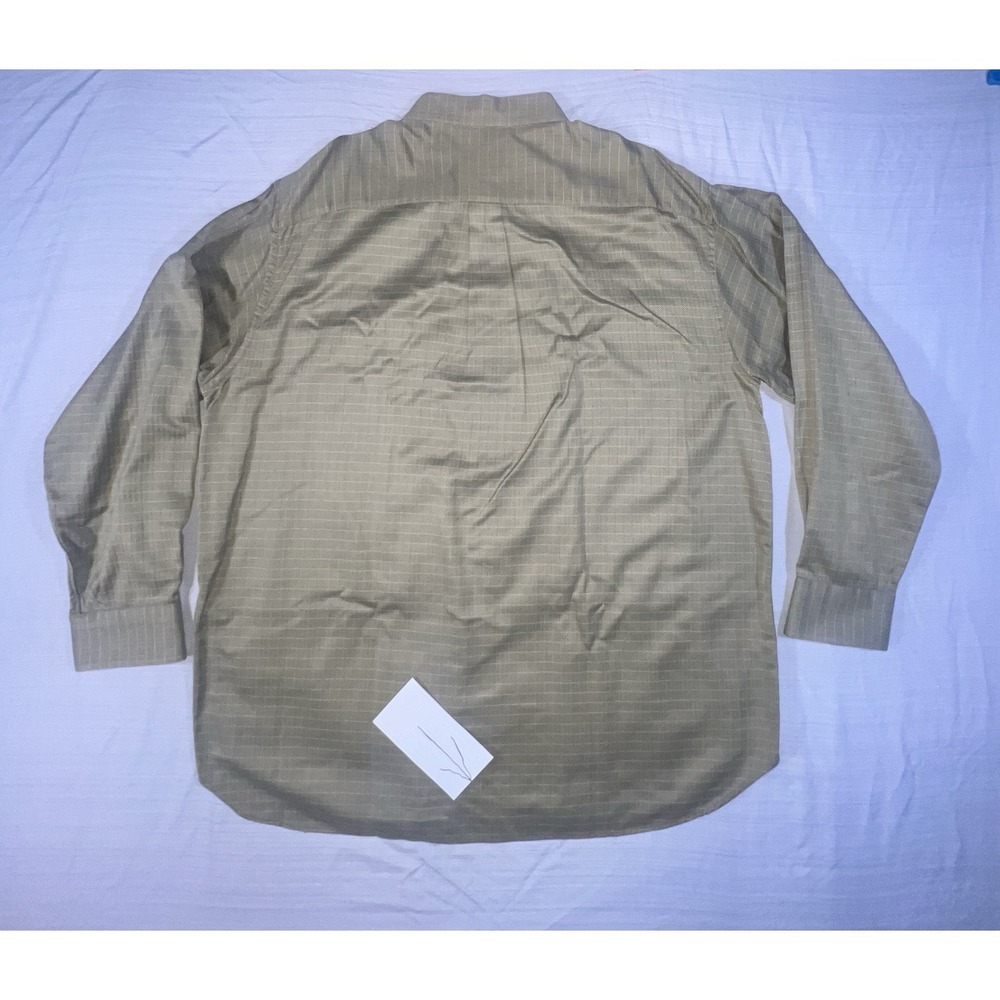 Men's Saks, Fifth Avenue, Long Sleeve Button Down Shirt Size XL Green - Picture 9 of 16